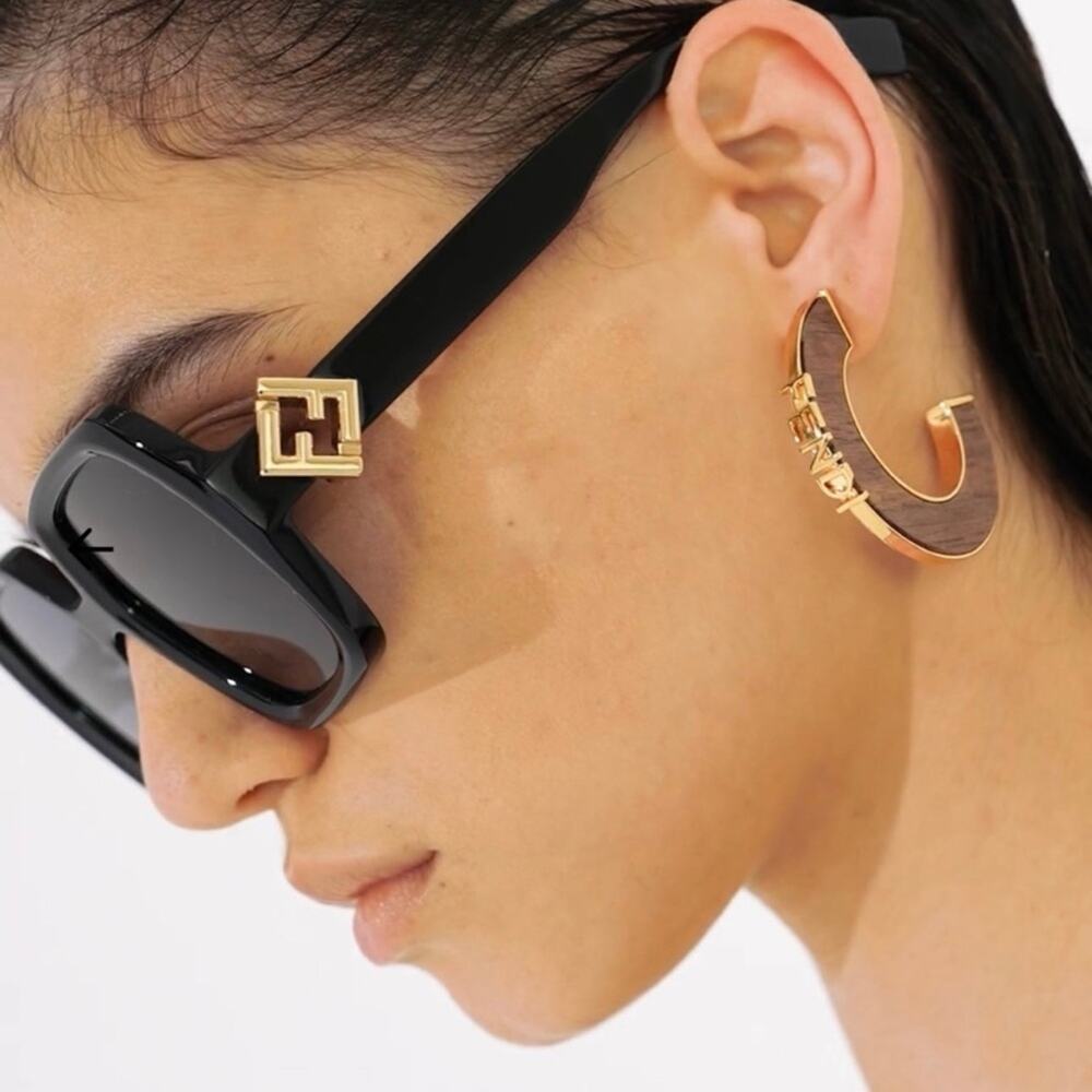 Fendi Black and Gold Sunglasses